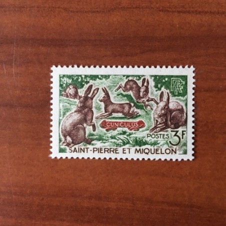Saint Pierre et Miquelon 372 ** MNH Lapin année 1964