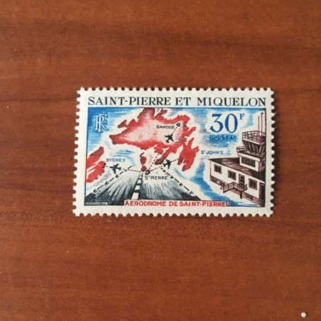 Saint Pierre et Miquelon 376 ** MNH aerodrome année 1967