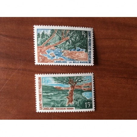 Saint Pierre et Miquelon 385-386 ** MNH Paysage année 1969