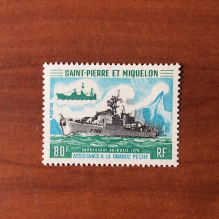 Saint Pierre et Miquelon 413 ** MNH Grande Peche Commandant Bourdais année 1970