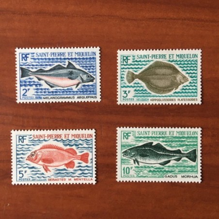 Saint Pierre et Miquelon 421-424 ** MNH Poisson Fish année 1972