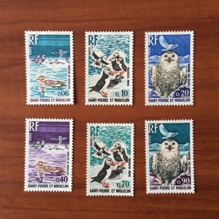 Saint Pierre et Miquelon 425-430 ** MNH Oiseau Bird année 1973