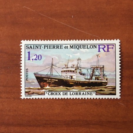Saint Pierre et Miquelon 453 ** MNH Bateaux de Peche année 1976