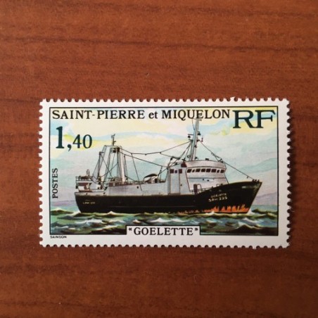 Saint Pierre et Miquelon 454 ** MNH Bateaux de Peche année 1976