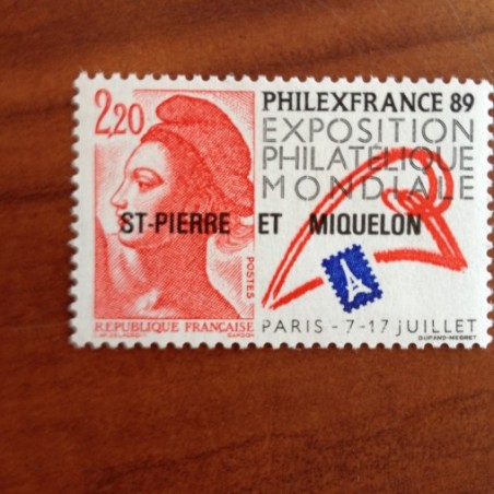 Saint Pierre et Miquelon 489 ** MNH Philexfrance Liberté de Gandon année 1988
