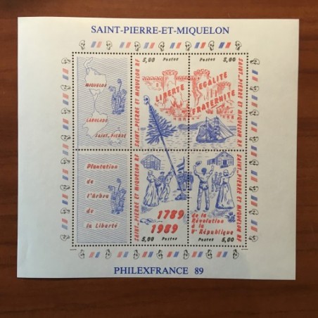 Saint Pierre et Miquelon 504-507 ** MNH Bicentenaire BF3 année 1989