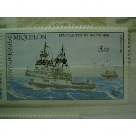 Saint Pierre et Miquelon 510 ** MNH Bateau remorqueur année 1989