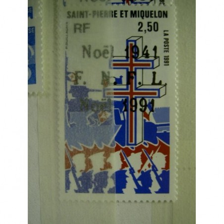 Saint Pierre et Miquelon 554 ** MNH Noel FNFL année 1991
