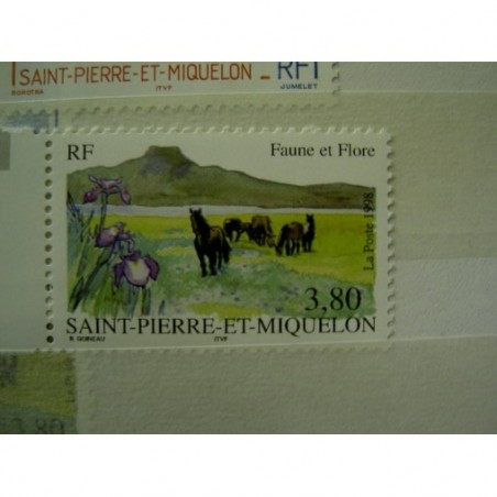Saint Pierre et Miquelon 671 ** MNH Faune chevaux horse iris année 1998