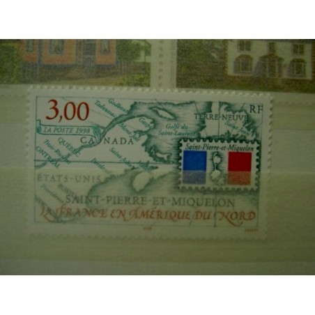 Saint Pierre et Miquelon 680 ** MNH Carte géographique année 1998