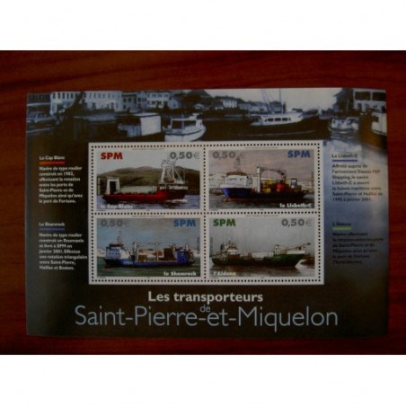 Saint Pierre et Miquelon 823-826 ** MNH Navires Transporteur bateau année 2004