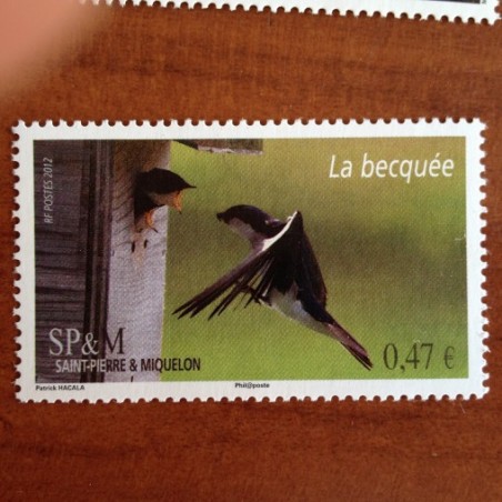 Saint Pierre et Miquelon 1024 ** MNH Hirondelle oiseau Bird année 2012