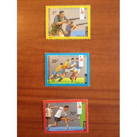 NOUVELLE CALEDONIE Num 895-897 ** MNH ANNEE 2003 Ball trap Rugby Squash