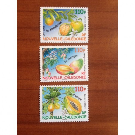 NOUVELLE CALEDONIE Num 1041-1043 ** MNH ANNEE 2008 Flore mangue papaye