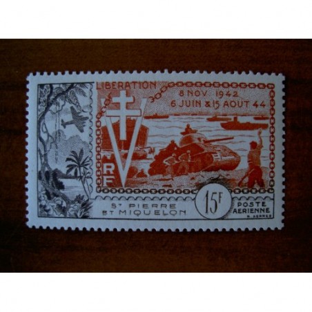Saint Pierre et miquelon num PA 22 * MH en 1954 Liberation