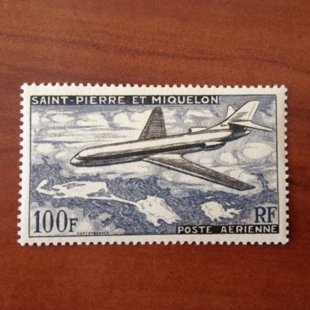Saint Pierre et miquelon num PA 25 * MH en 1957 Avion Caravelle