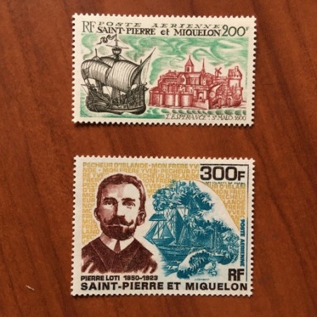 Saint Pierre et miquelon num PA 46-47 * MH en 1969 Loti et Saint Malo