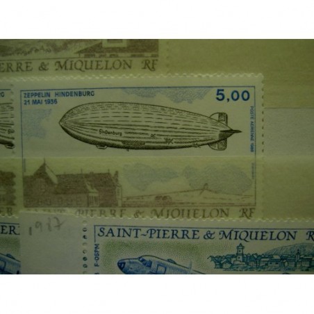 Saint Pierre et miquelon num PA 66 ** MNH en 1988 Zeppelin Hindenburg