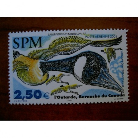 Saint Pierre et miquelon num PA 84 ** MNH en 2004 Oiseau Bird Outarde