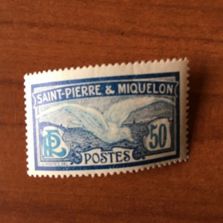 Saint Pierre et Miquelon 114 * MH Goeland Bird année 1922