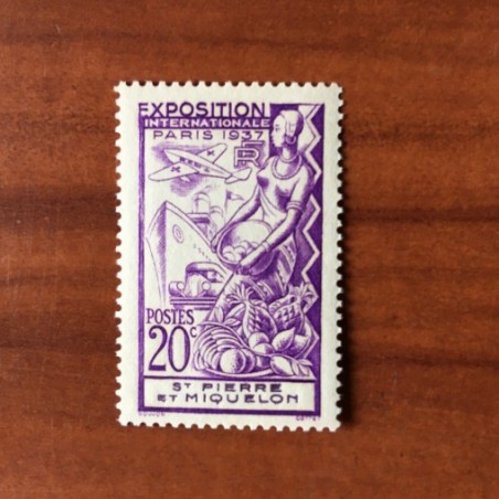 Saint Pierre et Miquelon 160 * MH Exposition Paris année 1937