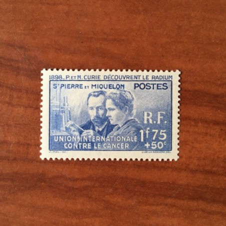 Saint Pierre et Miquelon 166 * MH Pierre et Marie Curie année 1938