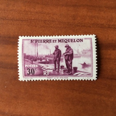 Saint Pierre et Miquelon 175 ** MNH Port de Saint Pierre année 1938