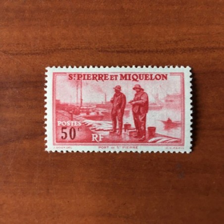 Saint Pierre et Miquelon 177 ** MNH Port de Saint Pierre année 1938