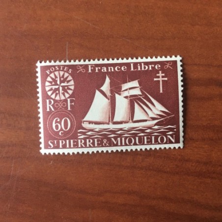 Saint Pierre et Miquelon 301 ** MNH Serie de Londres année 1942