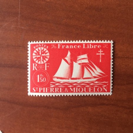 Saint Pierre et Miquelon 303 ** MNH Serie de Londres année 1942