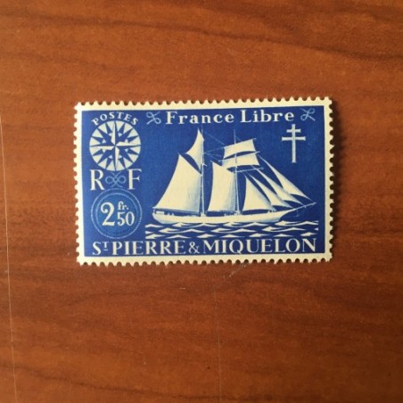 Saint Pierre et Miquelon 305 * MH Serie de Londres année 1942