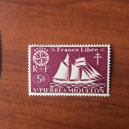 Saint Pierre et Miquelon 307 * MH Serie de Londres année 1942