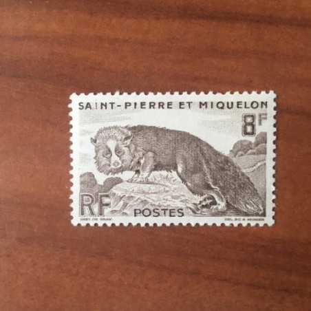 Saint Pierre et Miquelon 345 ** MNH Renard Argenté année 1952