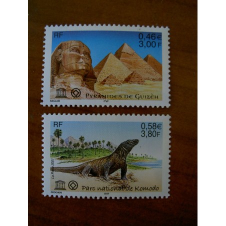 Service 124-125 ** MNH Pyramide Guizès Komodo Annee 2001