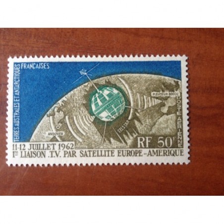 TAAF AERIEN ** MNH PA 6 telecommunication spatiales ANNEE 1963