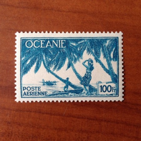 OCEANIE num Yvert PA 18 * MH  Tahitienne annee 1944