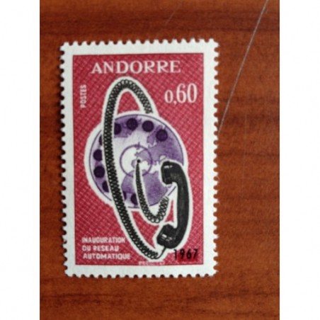 Andorre 182 ** MNH Reseau telephone Année 1967