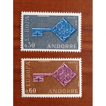 Andorre 188-189 ** MNH Europa Année 1968