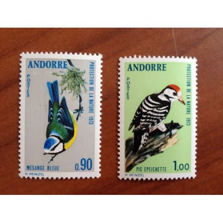 Andorre 232-233 ** MNH Bird Oiseaux Année 1973