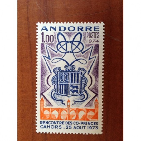Andorre 239 ** MNH Ecu Armoirie Année 1974