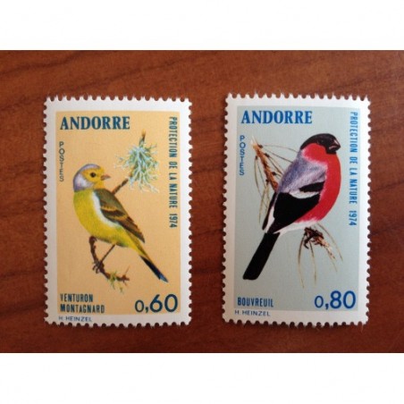 Andorre 240-241 ** MNH Bird Oiseaux Année 1974