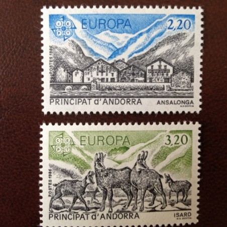 Andorre 348-349 ** MNH Europa Année 1986