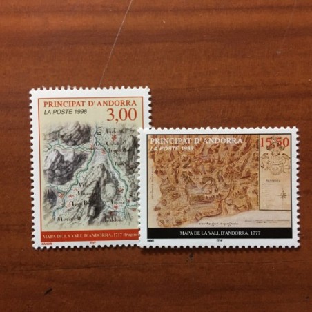 Andorre 508-509 ** MNH Cartes Année 1998