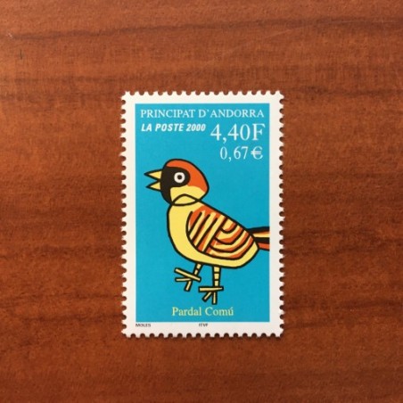 Andorre 533 ** MNH Oiseau moineau Année 2000