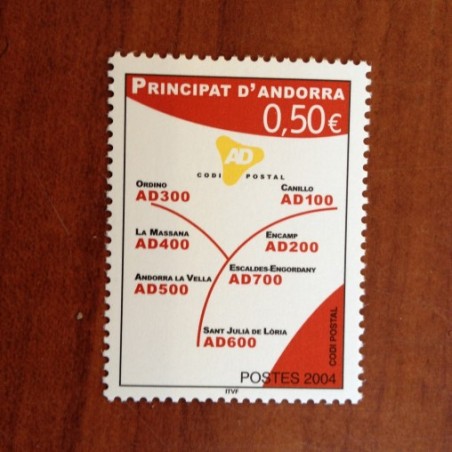 Andorre 601 ** MNH Code Postal Année 2004