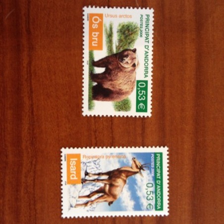 Andorre 620-621 ** MNH ours brun isard Année 2006