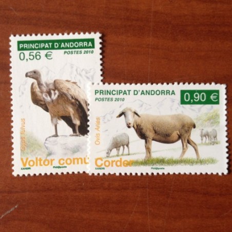 Andorre 690-691 ** MNH Mouton Voutour Année 2010