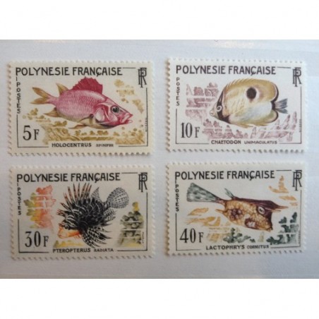 POLYNESIE NUM 18-21 ** MNH Poisson Fish ANNEE 1962