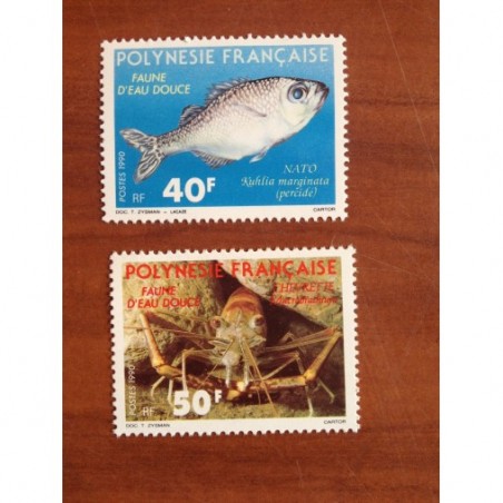 POLYNESIE NUM 352-353 ** MNH Faune Poisson fish ANNEE 1990