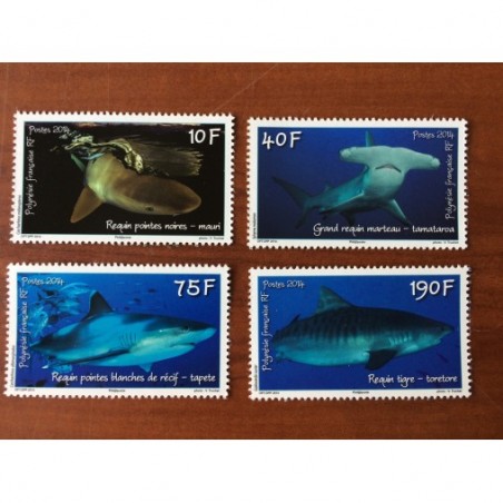 POLYNESIE NUM 1065-1068 ** MNH BF 41 Requin ANNEE 2014